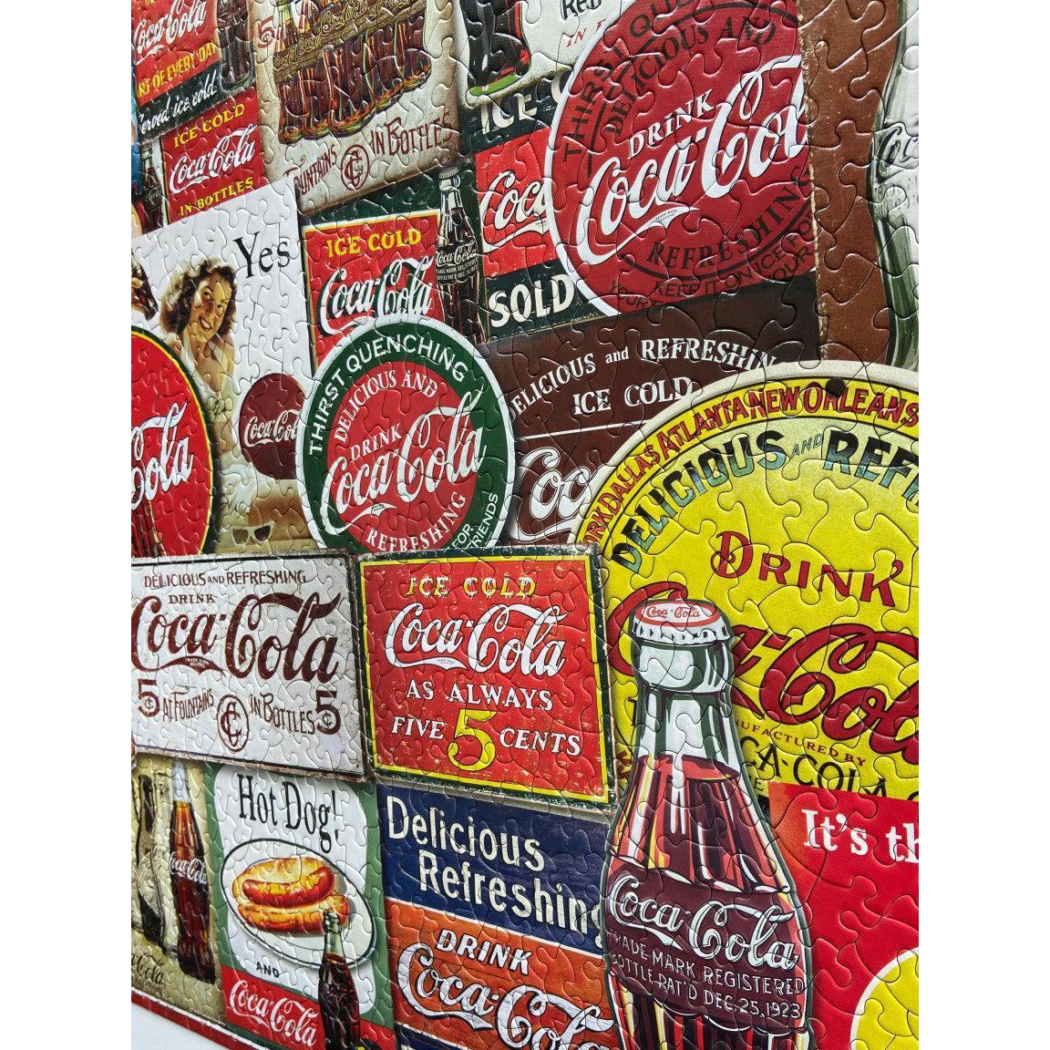 Coca-Cola Tin Signs 1000 Piece Jigsaw Puzzle in Tin Springbok