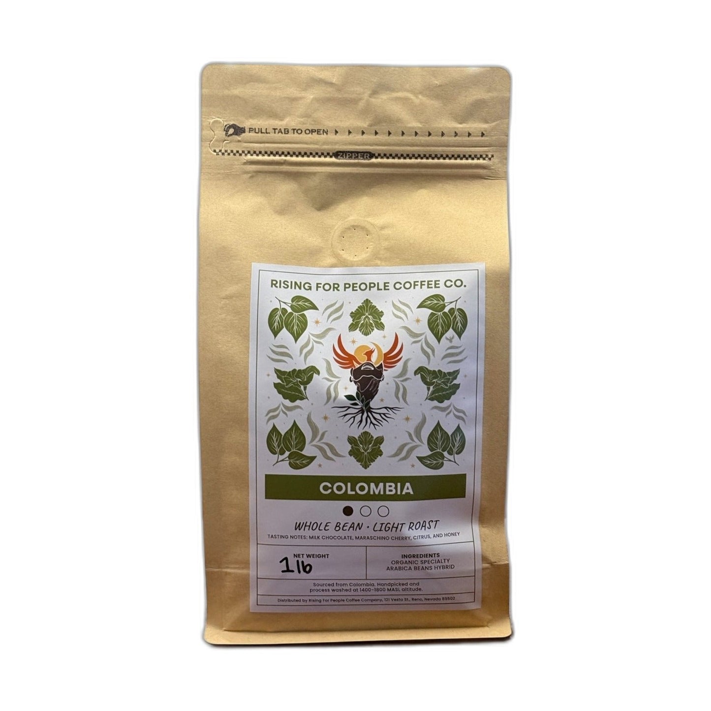 Colombia Coffee Light Roast ( Women Co Op) — Whole Bean Coffee