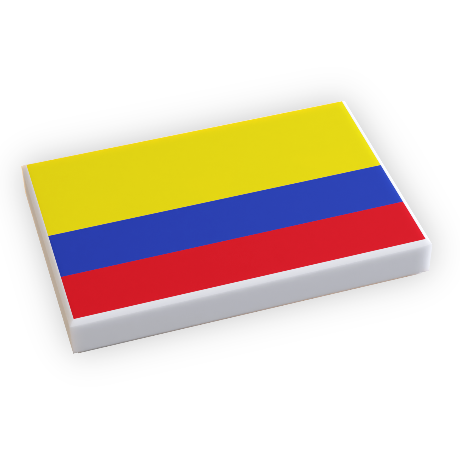 Colombia Flag (2x3 Tile) made using LEGO part B3 Customs