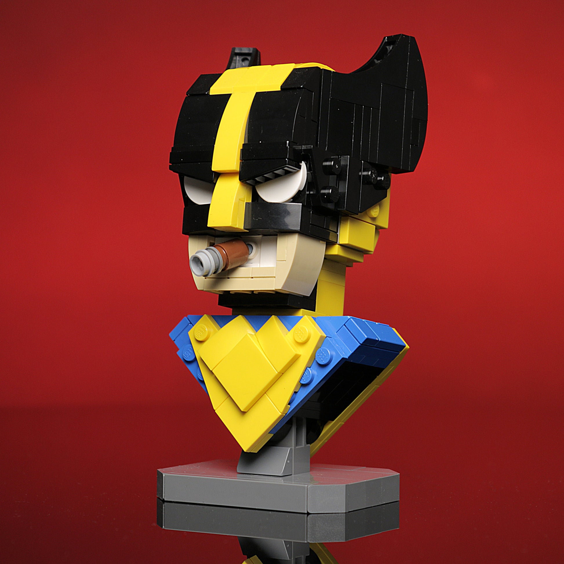 Wolverine Bust MOC made using LEGO bricks B3 Customs