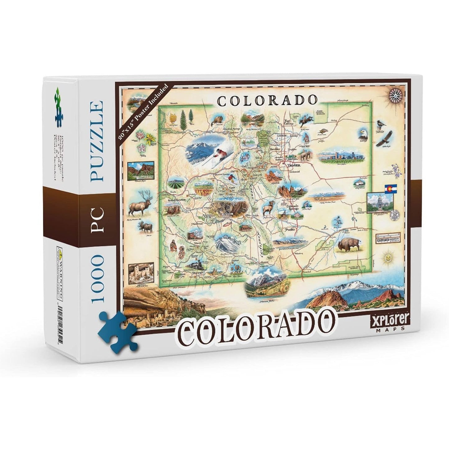Colorado 1000 Piece Jigsaw Puzzle Xplorer Maps Puzzle Merchant