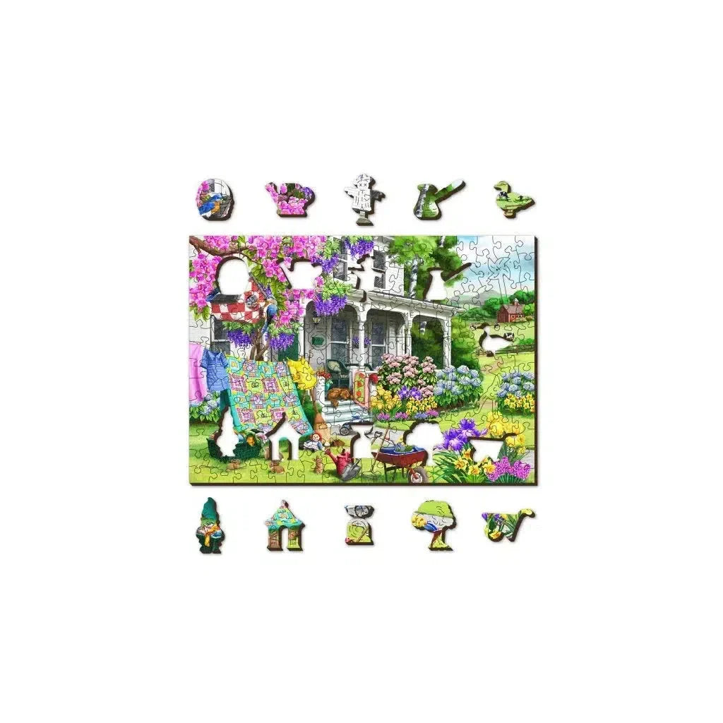 Countryside Garden 200 Piece Wood Jigsaw Puzzle Wooden City