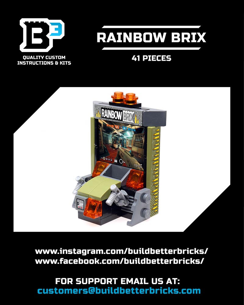 Rainbow Brix Shooter Arcade Game made using LEGO parts - B3 Customs B3 Customs