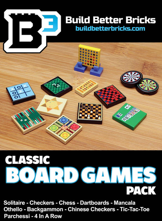 Classic Board Games Pack made using LEGO parts - B3 Customs B3 Customs