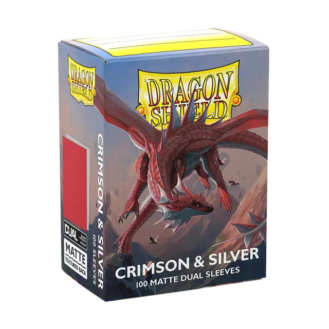 Dragon Shield: Crimson & Silver - Matte Dual Sleeves Moliner Games