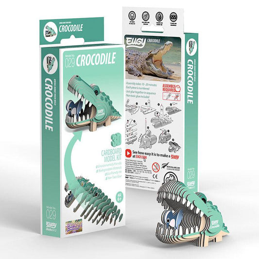 Crocodile 3D Cardboard Model Kit Eugy Puzzle Merchant