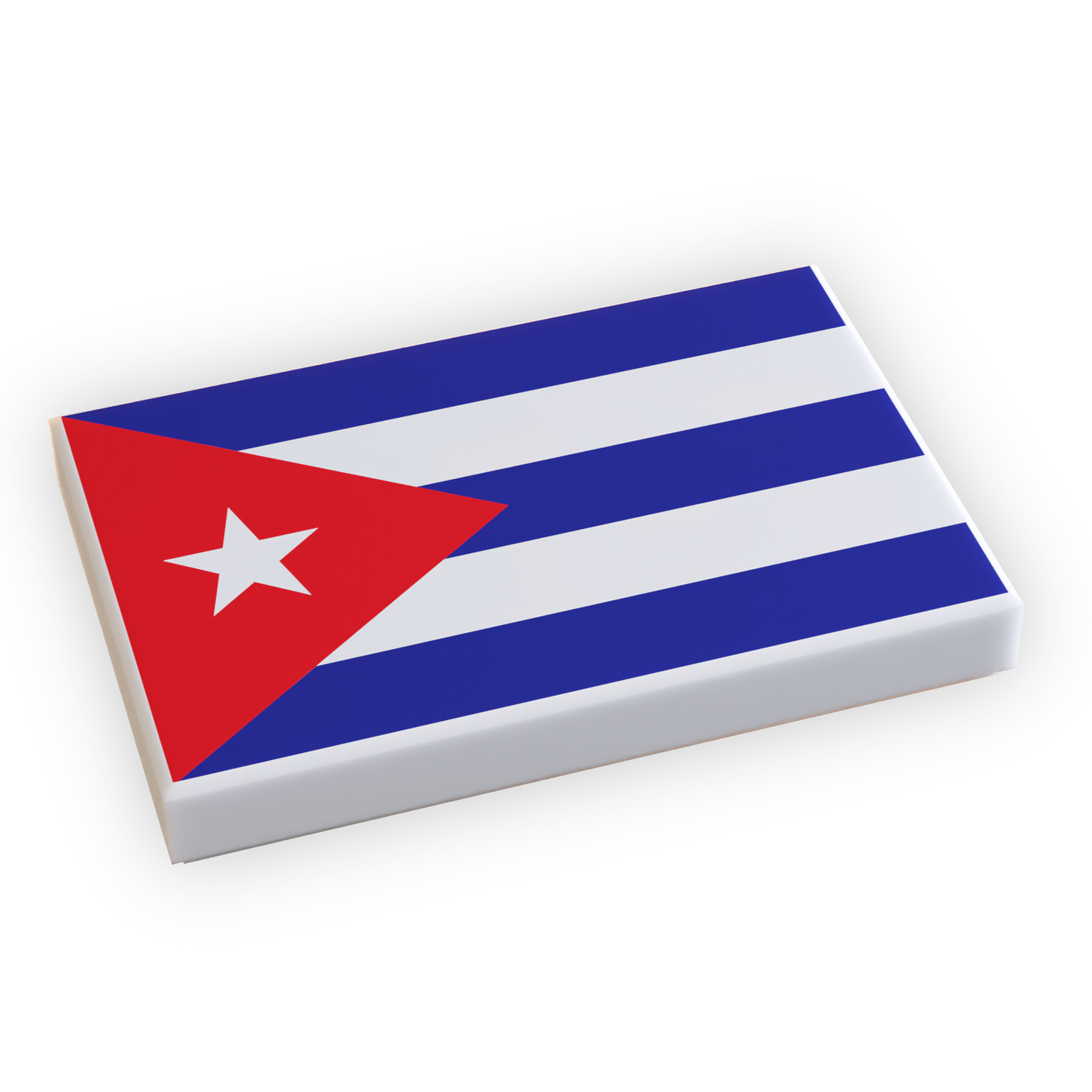 Cuba Flag (2x3 Tile) made using LEGO part B3 Customs
