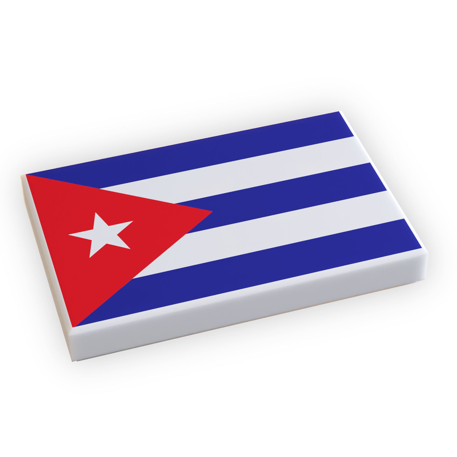 Cuba Flag (2x3 Tile) made using LEGO part B3 Customs