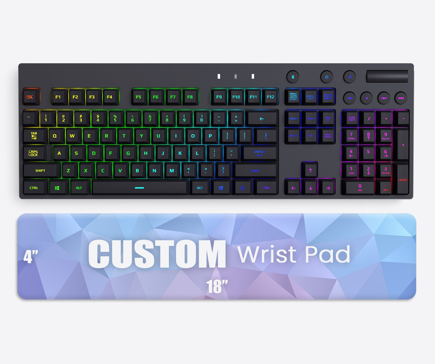 Custom Wrist Pad (18x4") Love Desk Mats
