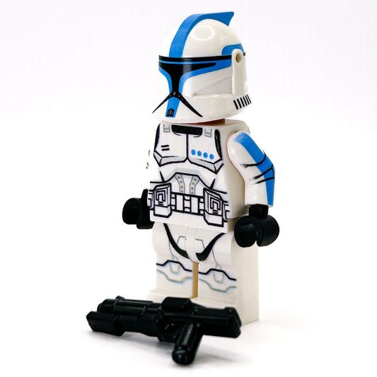 Custom Lieutenant Clone Trooper (Dark Azure, Phase 1) Minifig made using LEGO parts B3 Customs