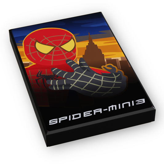 Spider-Fig 3 Movie Cover (2x3 Tile) made using LEGO parts B3 Customs