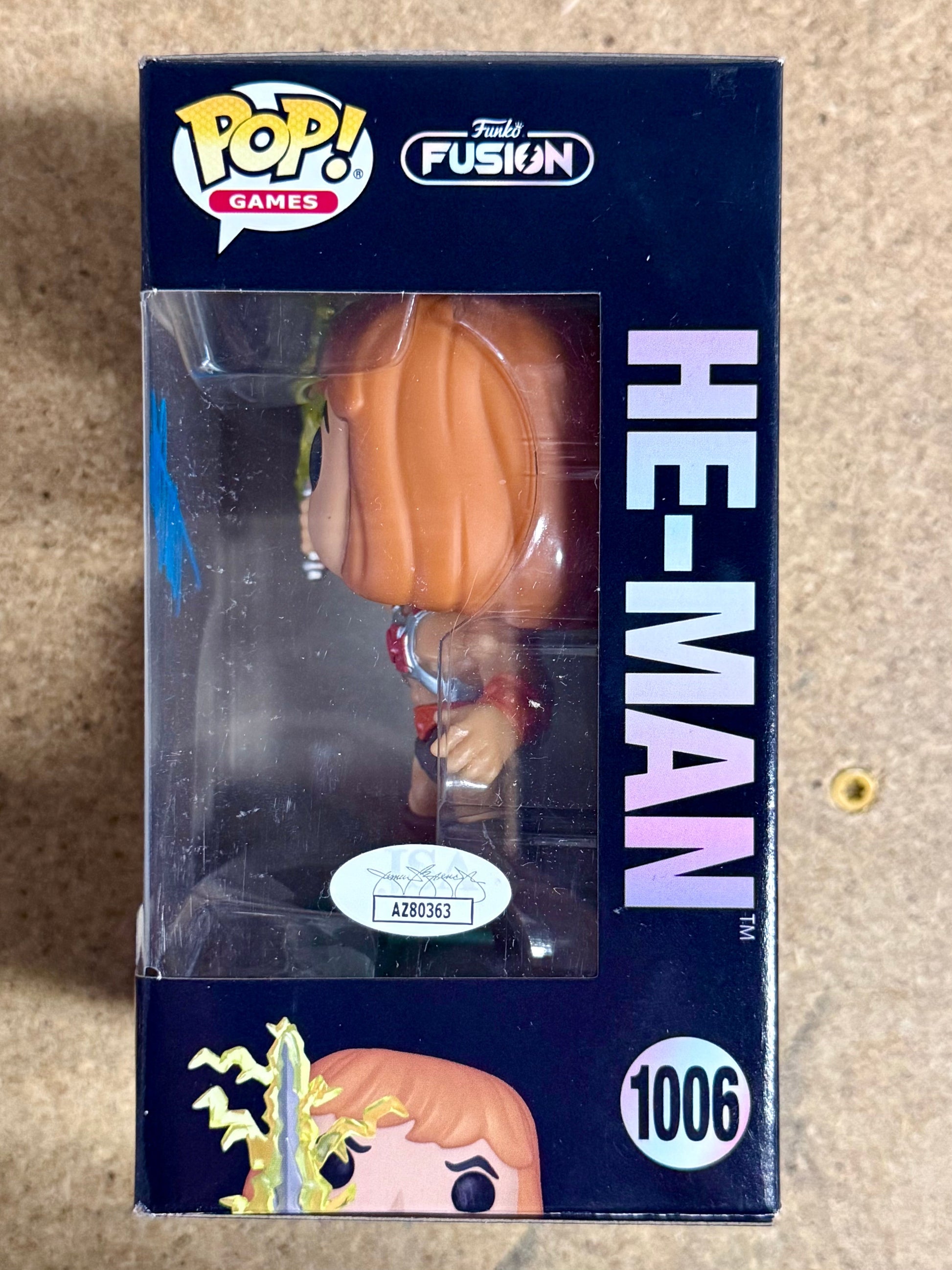 Tom Cook Signed He-Man Masters Of The Universe Funko Pop! #1006 With JSA COA Mustang Comics