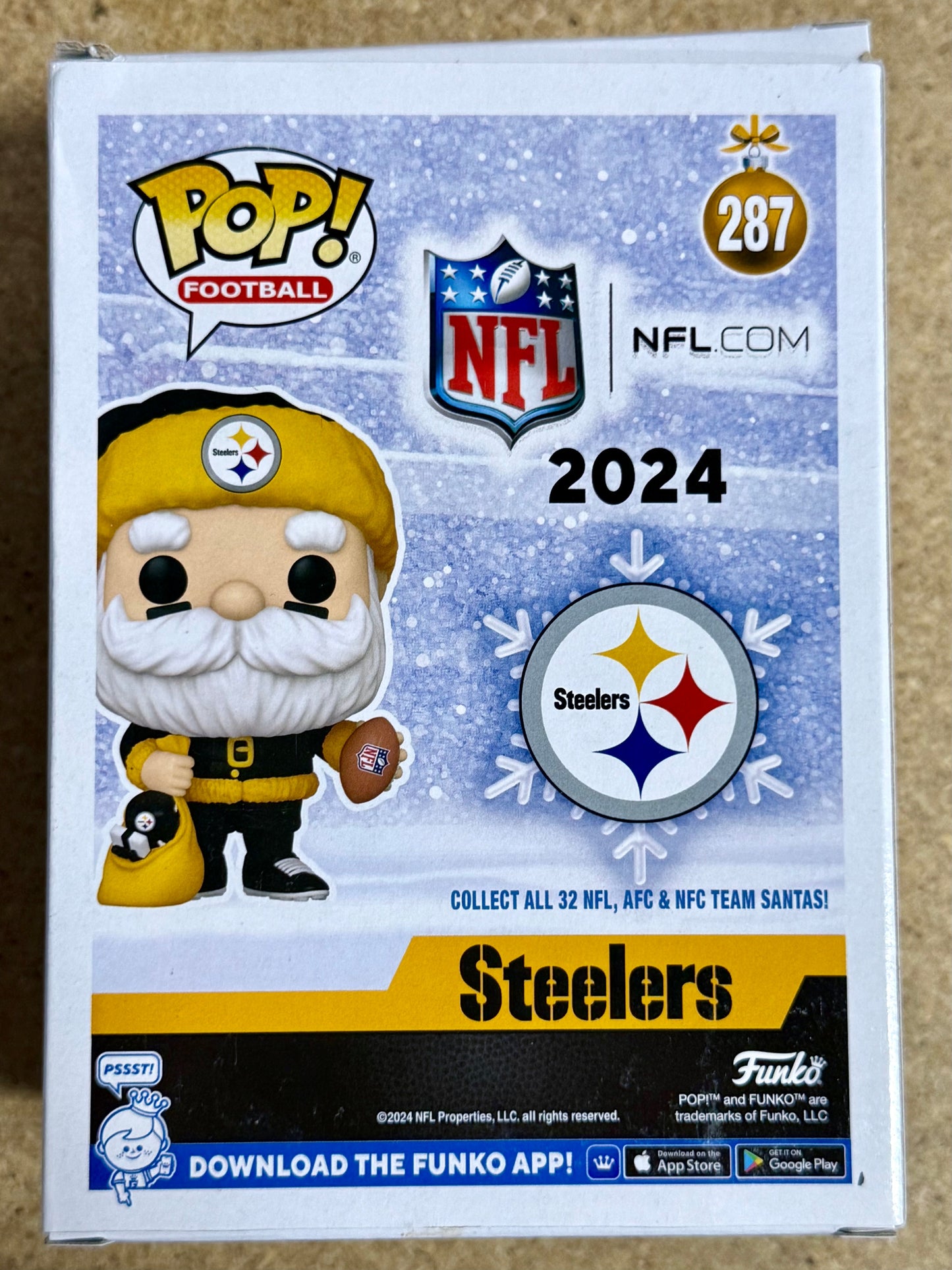 Mason Rudolph Signed NFL Pittsburgh Steelers Santa Funko Pop! #287 With JSA COA Mustang Comics