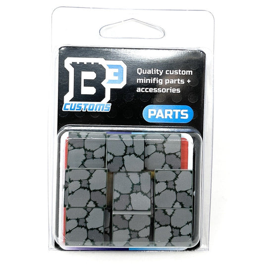 B3 Customs Cobblestone (Plant Overgrowth) Tile Part Pack (20 Tiles) made with LEGO parts B3 Customs
