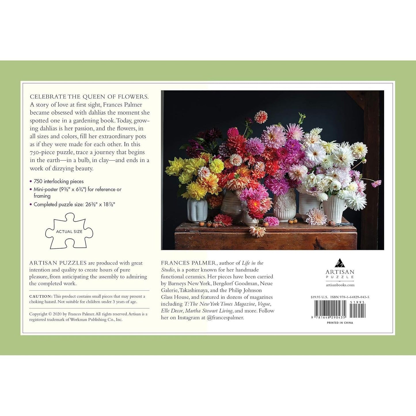 Dahlias 750 Piece Jigsaw Puzzle Artisan