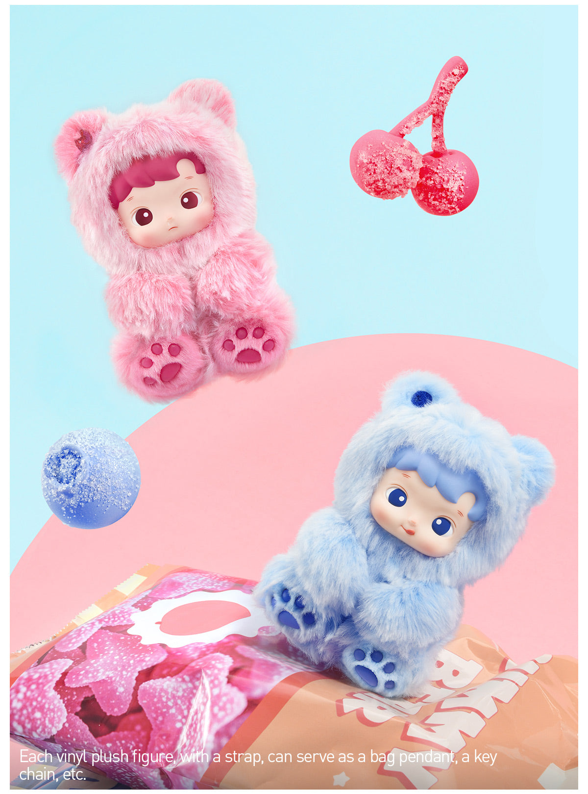 Hacipupu Gummy Bear Series - Vinyl Plush Pendant Labubu Loot