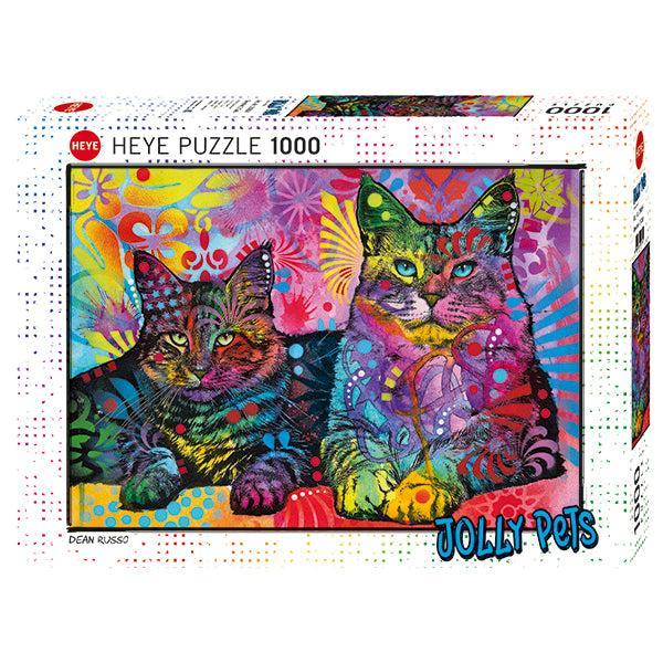 Devoted 2 Cats Jolly Pets 1000 Piece Jigsaw Puzzle Heye