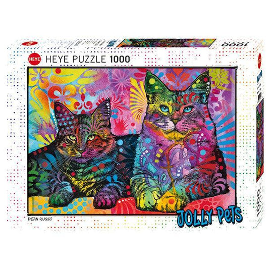 Devoted 2 Cats Jolly Pets 1000 Piece Jigsaw Puzzle Heye