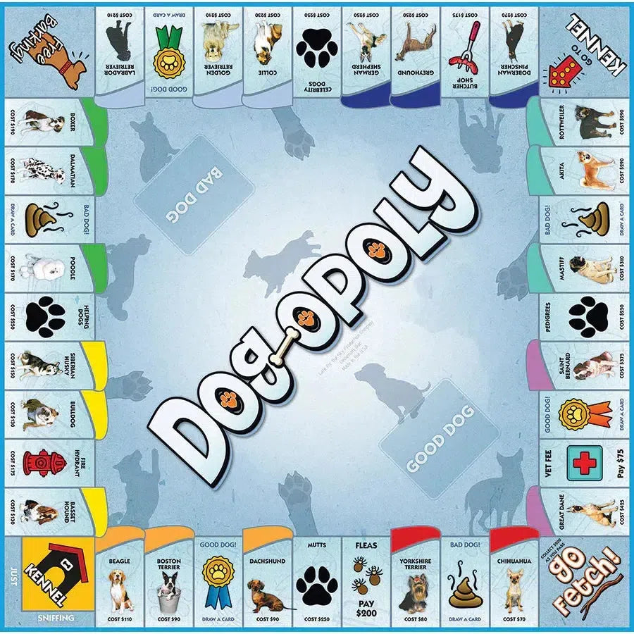 Dog-Opoly Board Game Outset