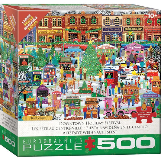 Downtown Holiday Festival 500 Piece Jigsaw Puzzle Eurographics Puzzle Merchant