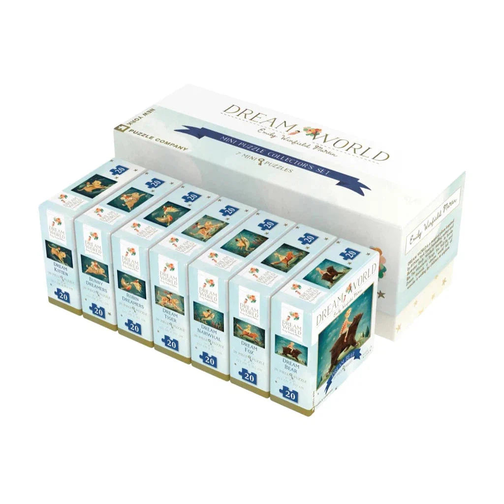Dream World Collector's Set of 7 Animal 20 Piece Mini Jigsaw Puzzles NYPC
