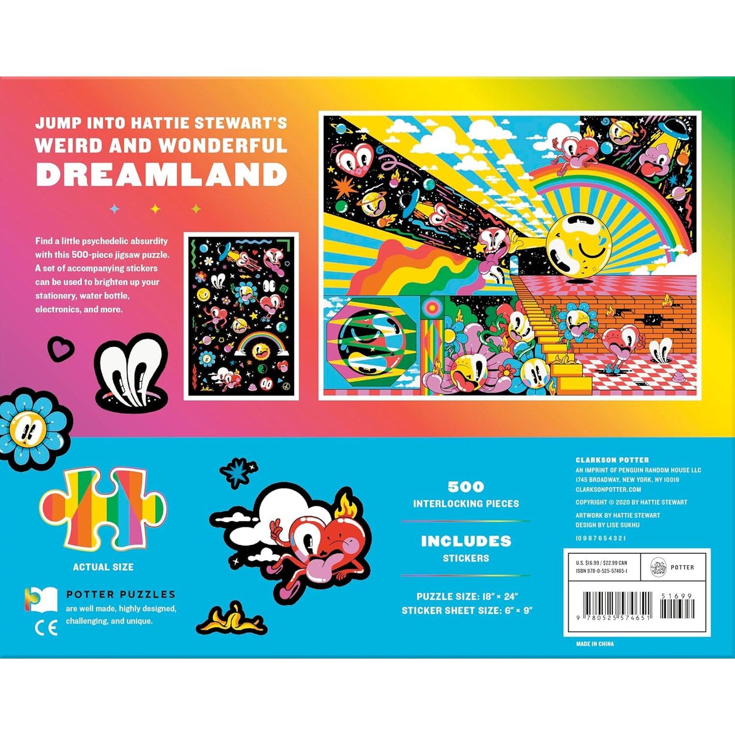 Dreamland 500 Piece Jigsaw Puzzle (& Stickers) Potter