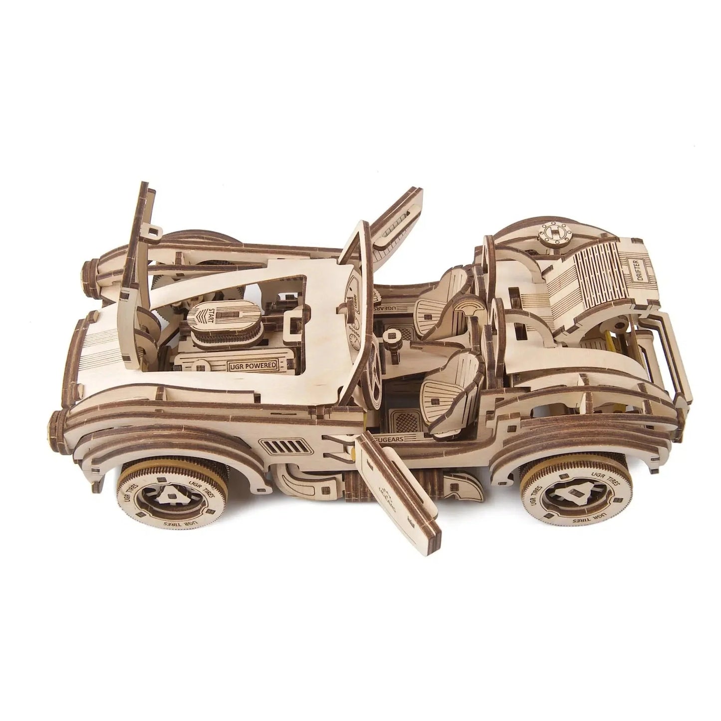 Drift Cobra Racing Car 3D Wood Model Kit UGEARS