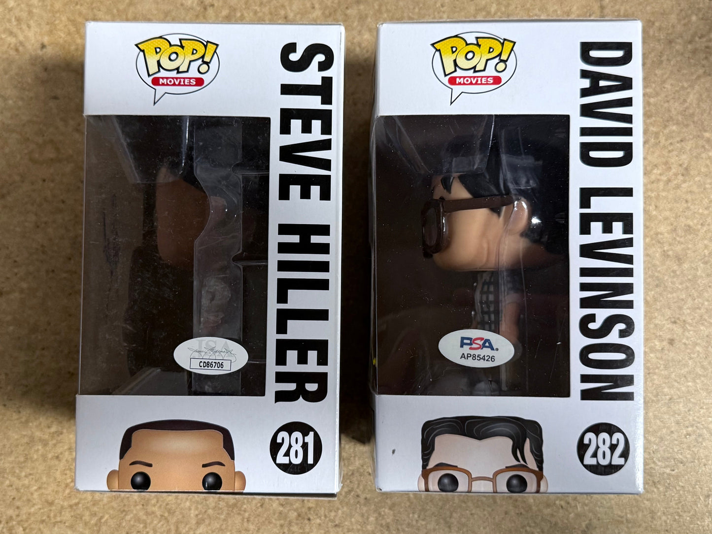 Will Smith (Steve Hiller) & Jeff Goldblum (David Levinson) Signed Independence Day Funko Pop! JSA & PSA COA Set of 2 Mustang Comics