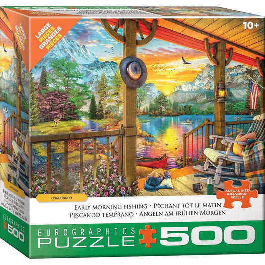 Early Morning Fishing 500 Piece Jigsaw Puzzle Eurographics