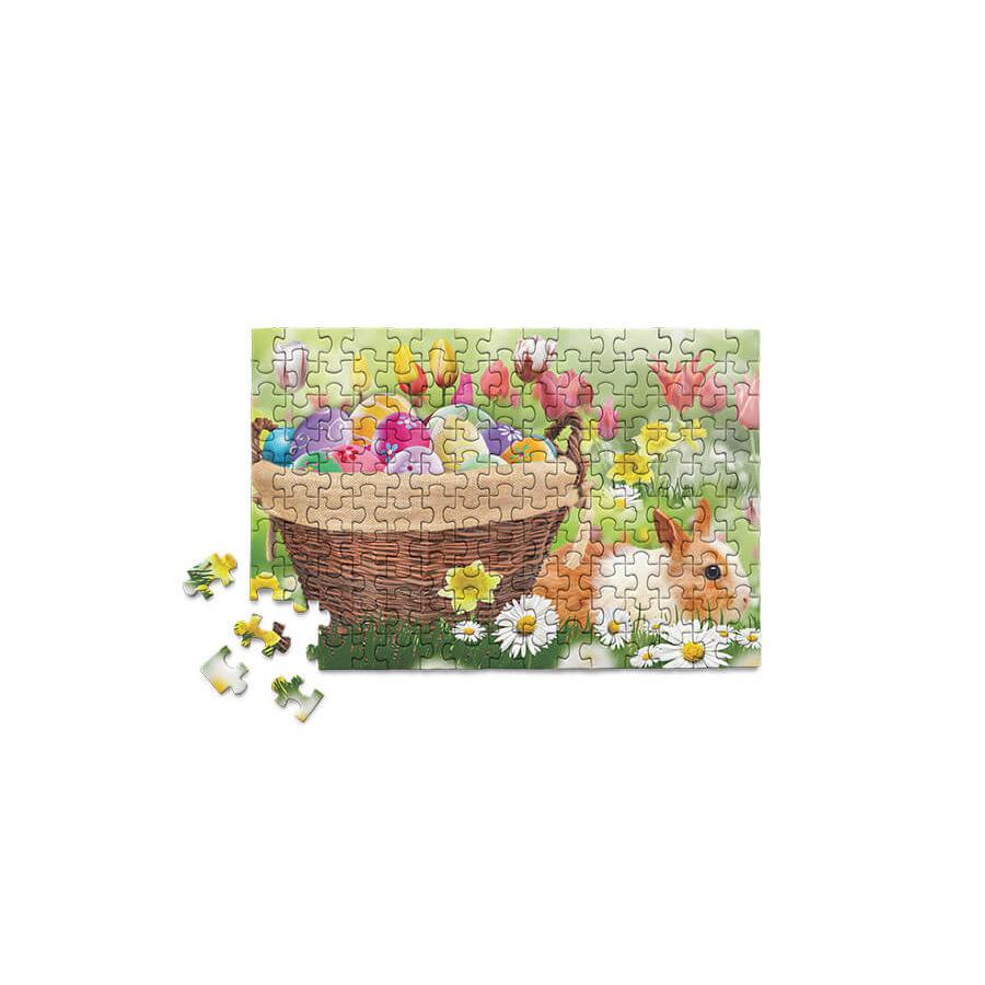 Easter Spring Basket Bunny 150 Piece Mini Jigsaw Puzzle Micro Puzzles