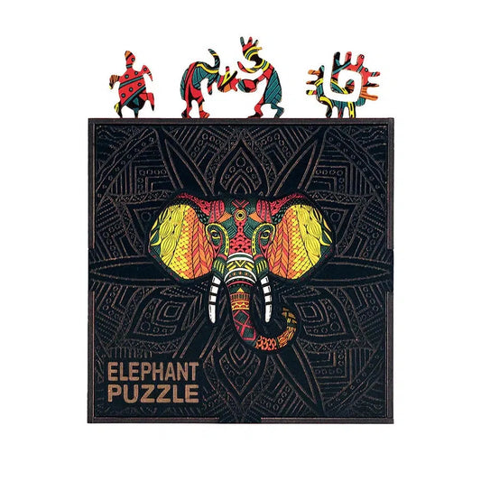 Elephant 70 Piece Wooden Jigsaw Puzzle Geek Toys