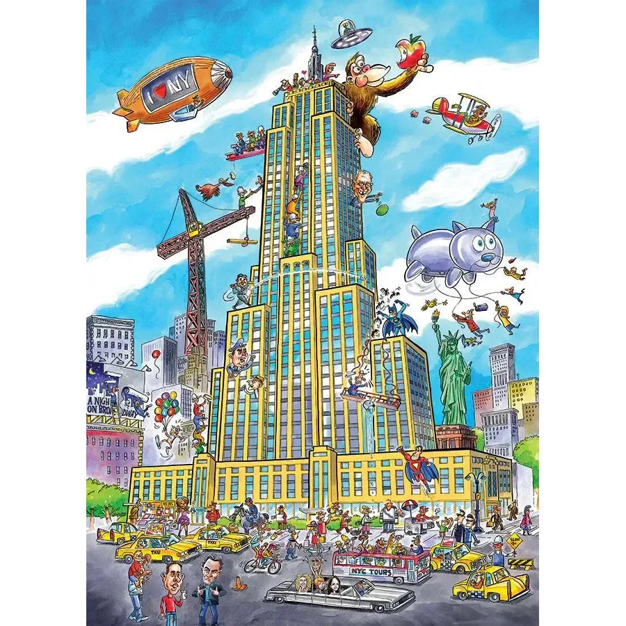 Empire State Doodle Town 1000 Piece Jigsaw Puzzle Cobble Hill