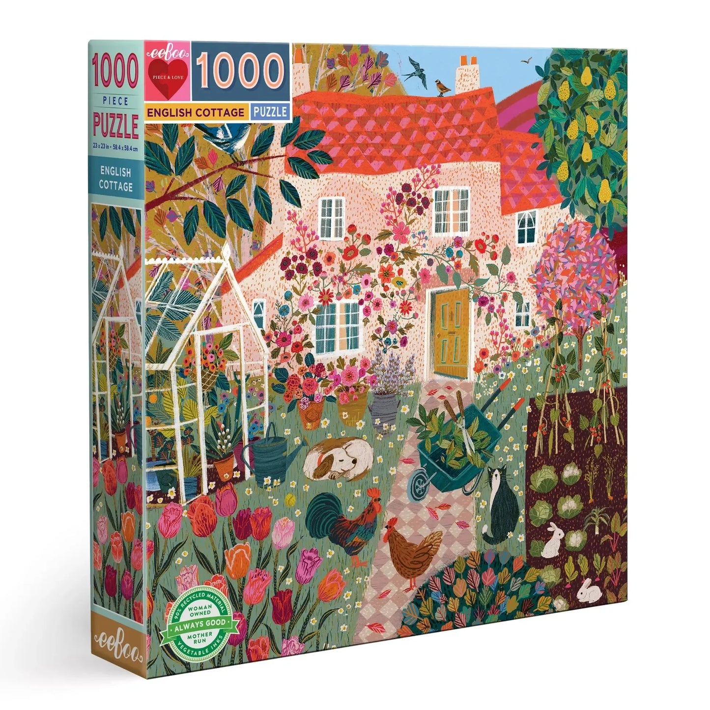 English Cottage 1000 Piece Jigsaw Puzzle eeBoo