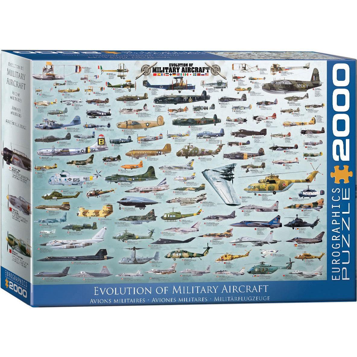 Evolution of Military Aircraft 2000 Piece Jigsaw Puzzle Eurographics
