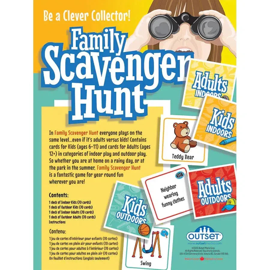 Family Scavenger Hunt Card Game Outset