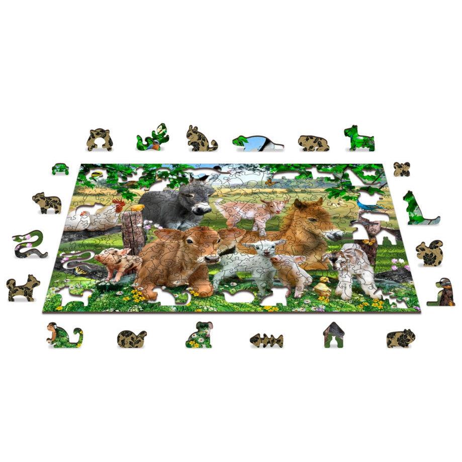 Farm Kindergarten 300 Piece Wood Jigsaw Puzzle Wooden City Puzzle Merchant