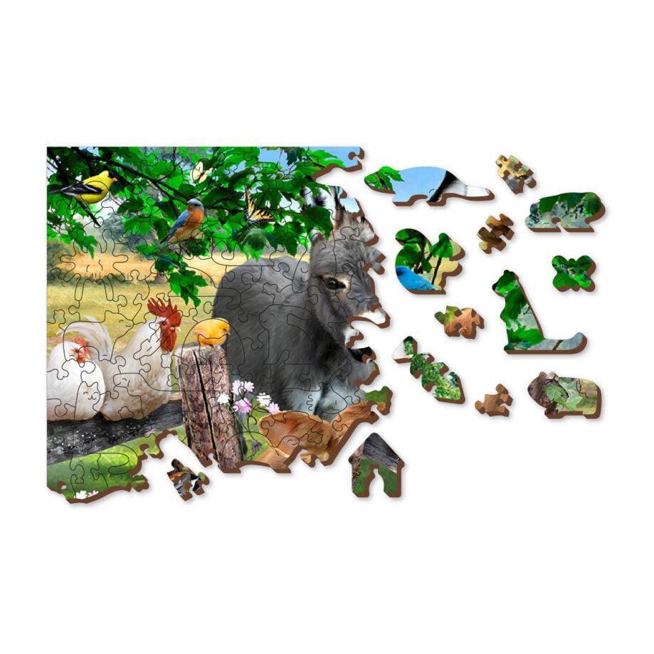 Farm Kindergarten 300 Piece Wood Jigsaw Puzzle Wooden City Puzzle Merchant