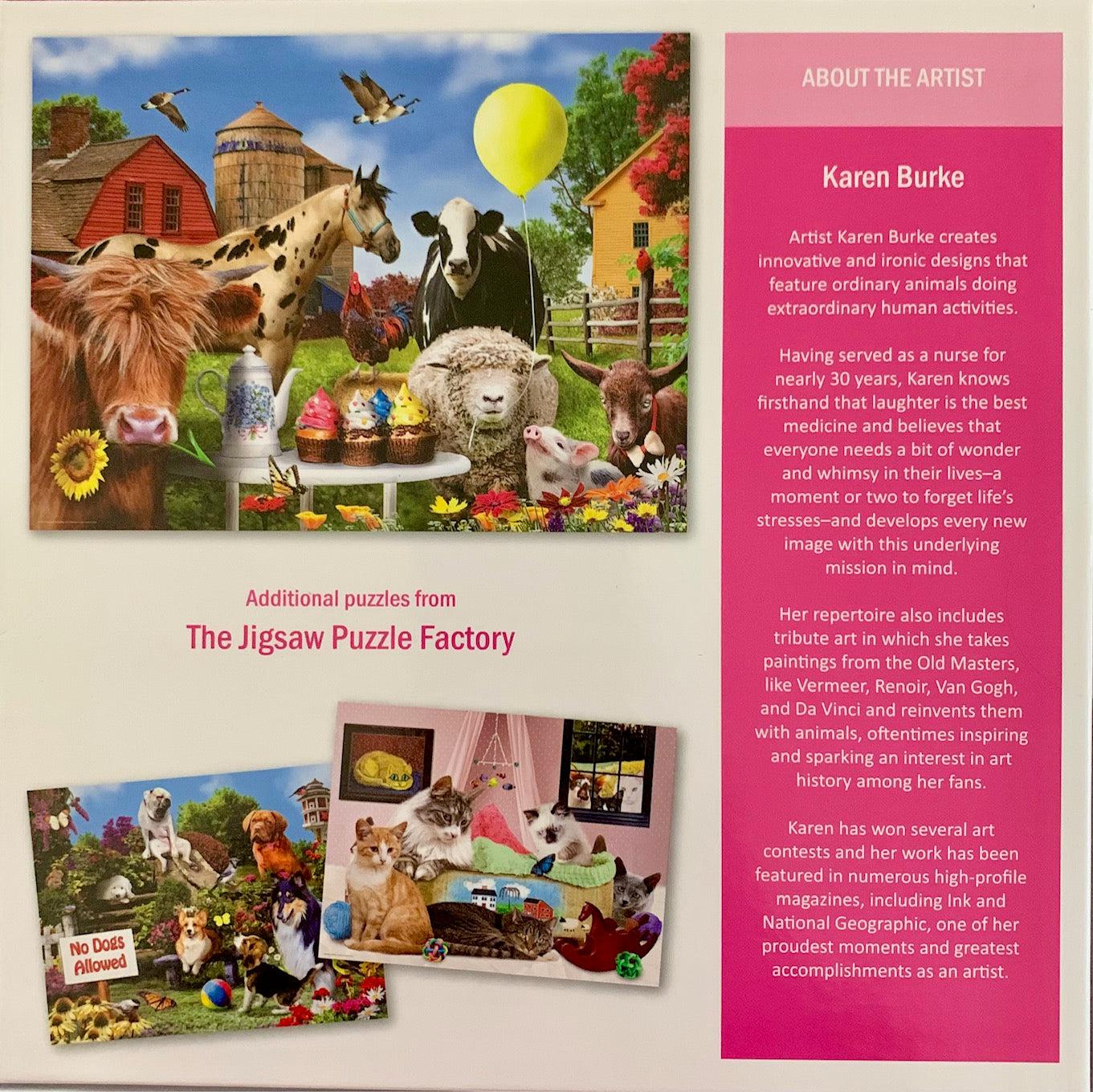 Farm Party A Bit of Whimsy 500 Piece Jigsaw Puzzle Leap Year Puzzle Merchant