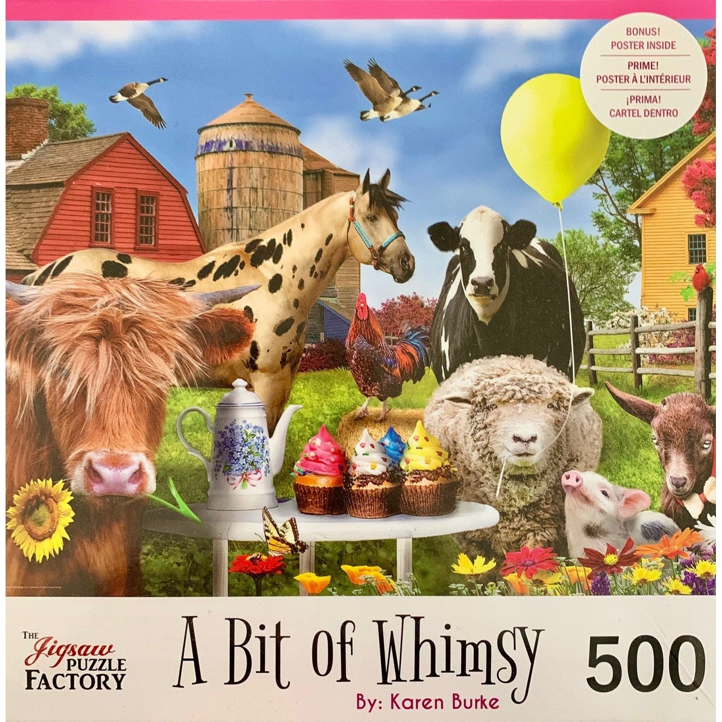 Farm Party A Bit of Whimsy 500 Piece Jigsaw Puzzle Leap Year Puzzle Merchant
