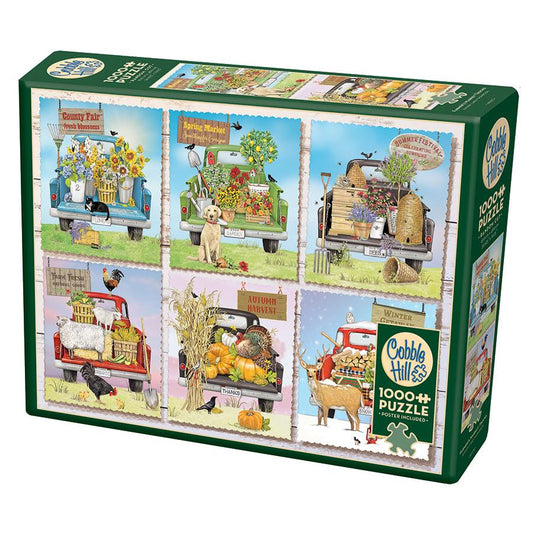 Farmer's Market Trucks 1000 Piece Jigsaw Puzzle Cobble Hill