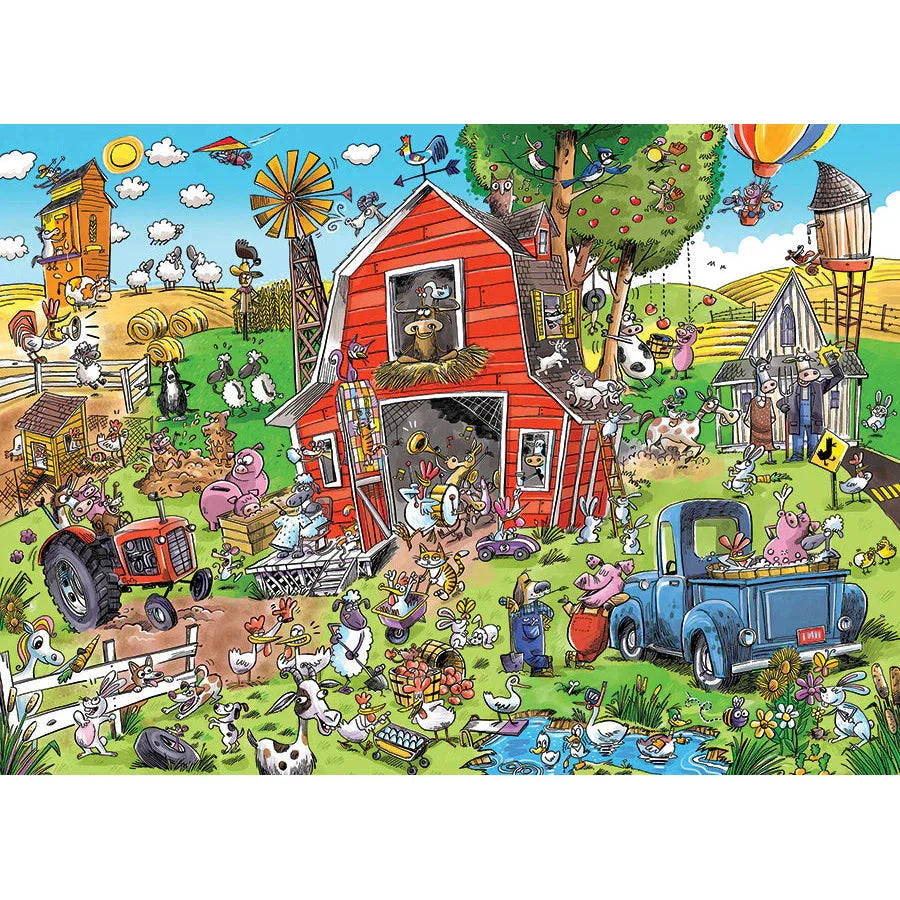Farmyard Folly 350 Piece Family Jigsaw Puzzle Cobble Hill