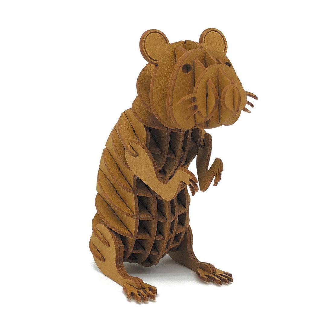 Field Hamster 3D Cardboard Model Kit Fridolin Puzzle Merchant