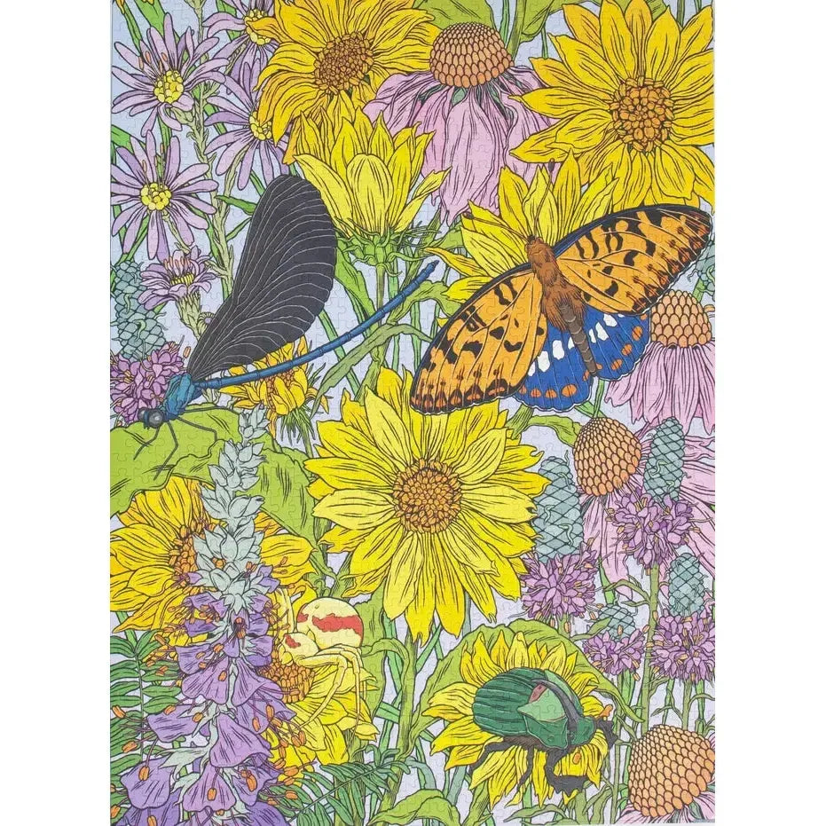 Fields & Flowers 1000 Piece Jigsaw Puzzle Birdie