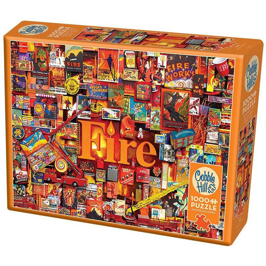 Fire 1000 Piece Jigsaw Puzzle Cobble Hill Puzzle Merchant