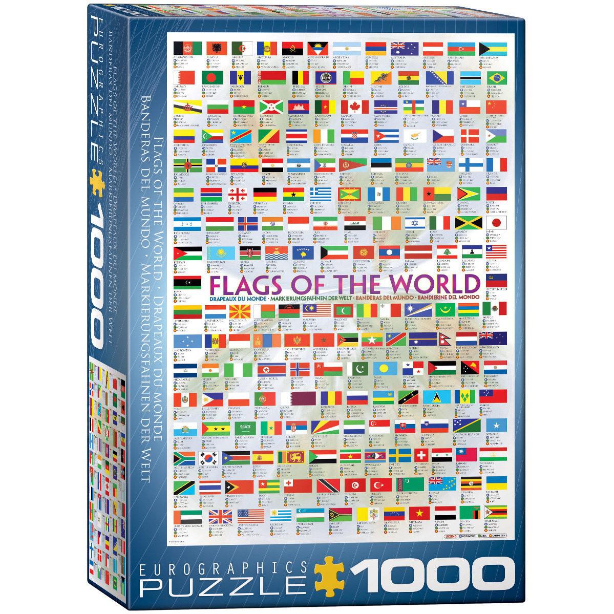 Flags of the World 1000 Piece Jigsaw Puzzle Eurographics Puzzle Merchant