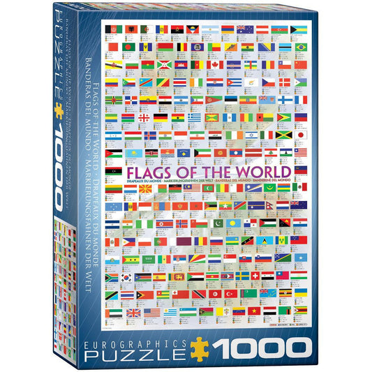 Flags of the World 1000 Piece Jigsaw Puzzle Eurographics Puzzle Merchant