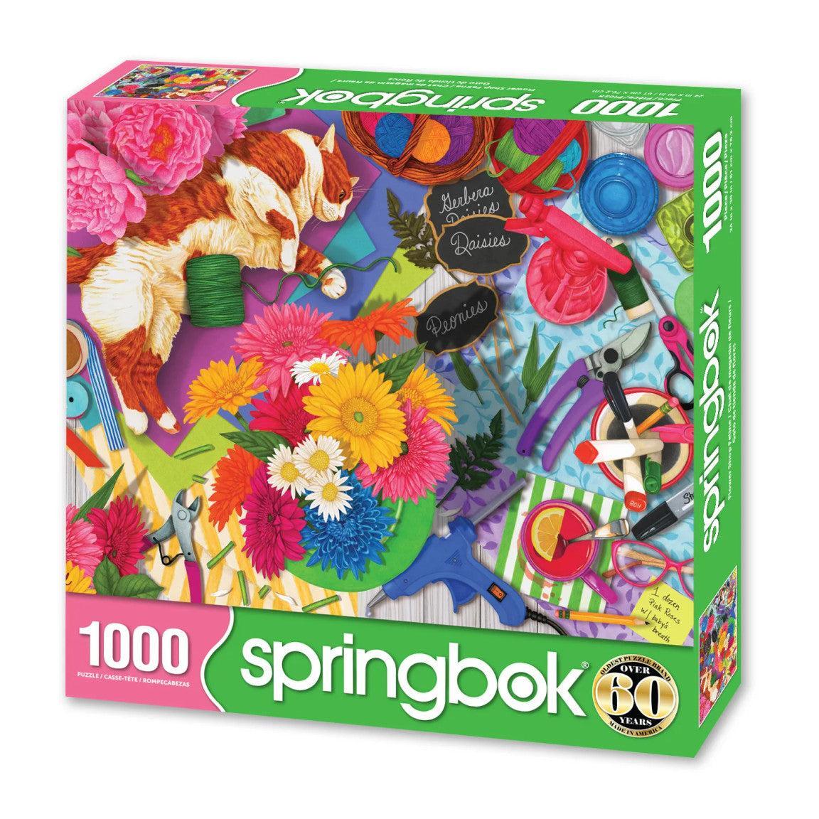 Flower Shop Feline 1000 Piece Jigsaw Puzzle Springbok