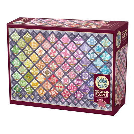 Four Square Quilt Blocks 2000 Piece Jigsaw Puzzle Cobble Hill