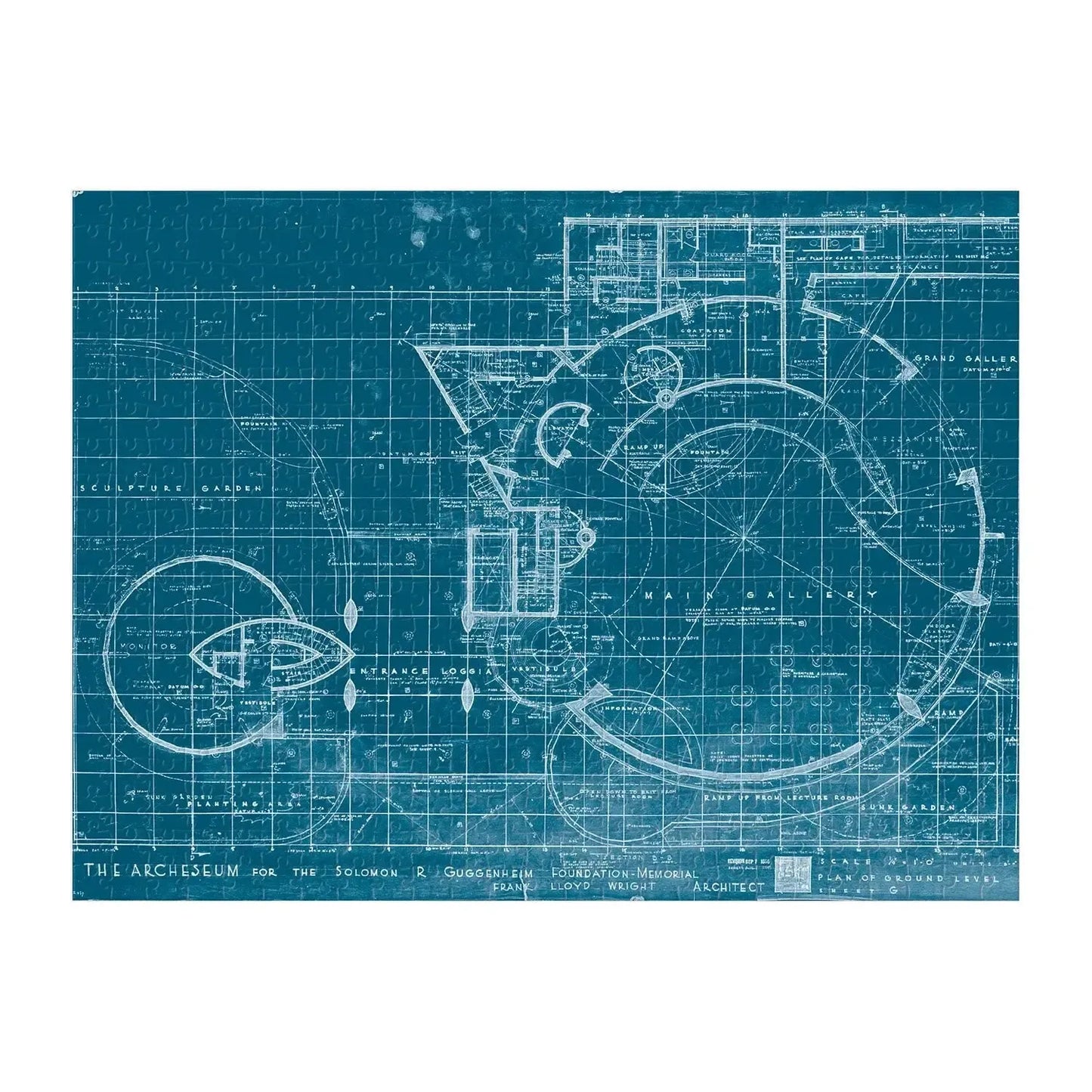 Frank Lloyd Wright Guggenheim Double-Sided 500 Piece Jigsaw Puzzle Galison