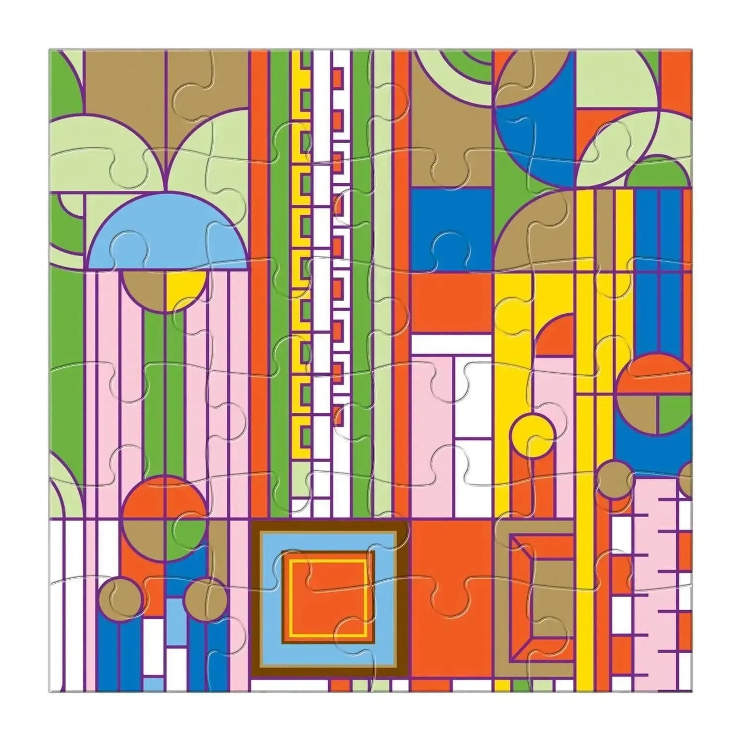 Frank Lloyd Wright Set of 6 25 Piece Wood Jigsaw Puzzle Galison